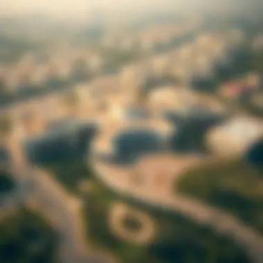 Aerial view of كلية المدينة الجامعية campus in Dubai