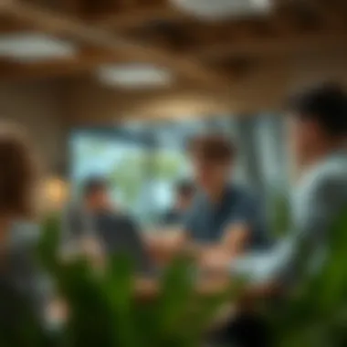 Students engaged in collaborative learning environment