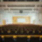 Interior view of a modern lecture hall at كلية المدينة الجامعية
