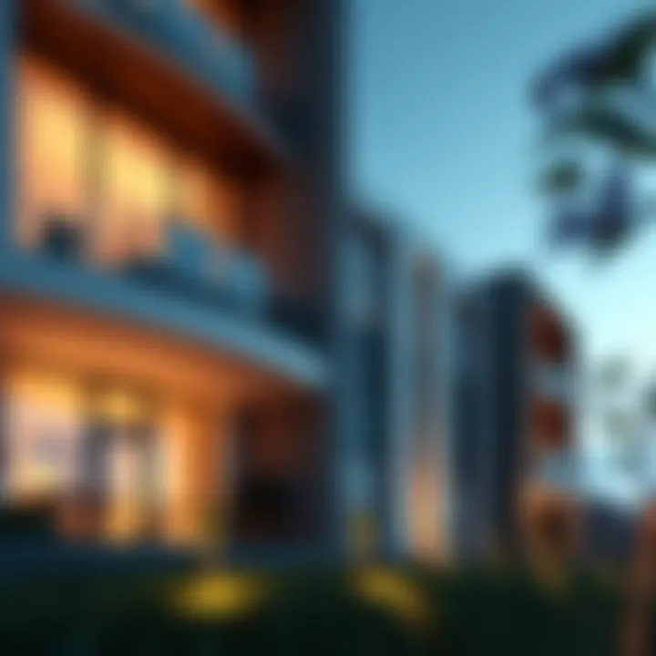 Architectural Elegance of the Forte Development Exterior view highlighting the architectural elegance of the Forte development