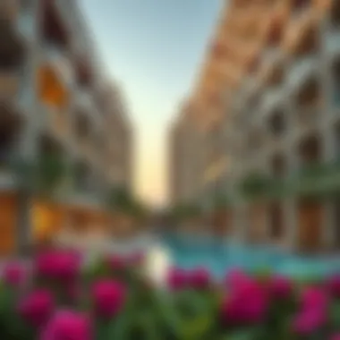 Stunning view of the Gardens Apartments architecture