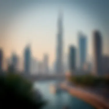 An overview of Dubai's skyline showcasing iconic structures