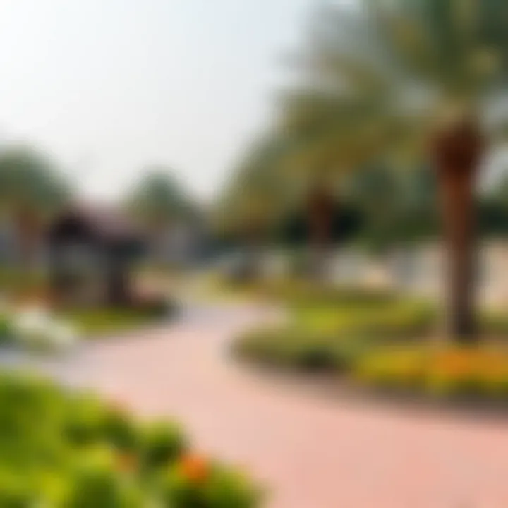 A serene community park in Dubai, illustrating the lifestyle and amenities available.
