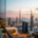 A panoramic view of Dubai's skyline showcasing modern architecture and luxury residences