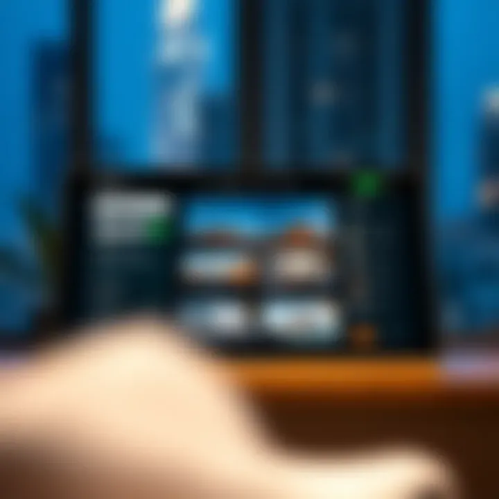 Screenshot of the Houza platform displaying property listings and features