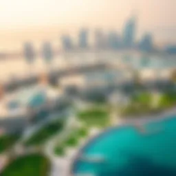 Aerial view showcasing the stunning architecture of Icon Bay