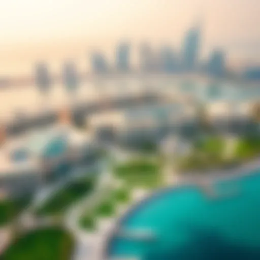 Aerial view showcasing the stunning architecture of Icon Bay