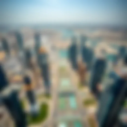 A stunning aerial view of Dubai's skyline showcasing modern architecture