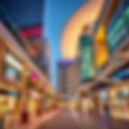 A stunning view of the Karama Centre showcasing its modern architecture and vibrant environment.