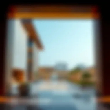 A captivating view of Last Exit Al Khawaneej's architectural design showcasing modern elements