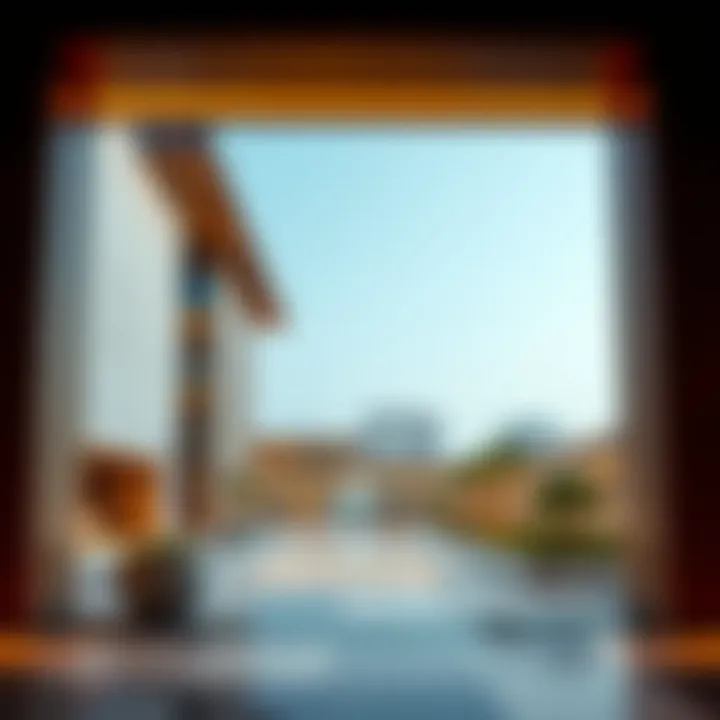 A captivating view of Last Exit Al Khawaneej's architectural design showcasing modern elements