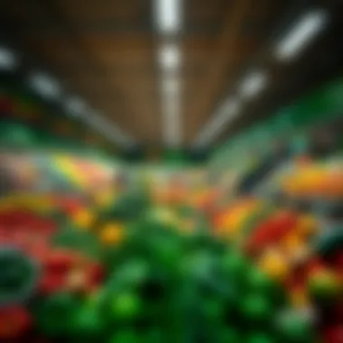 Lulu Hypermarket's fresh produce section emphasizing quality and variety