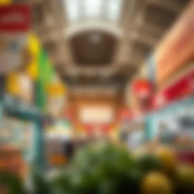 Diverse Shopping Areas in Lulu Hypermarket Interior layout of Lulu Hypermarket highlighting diverse shopping areas