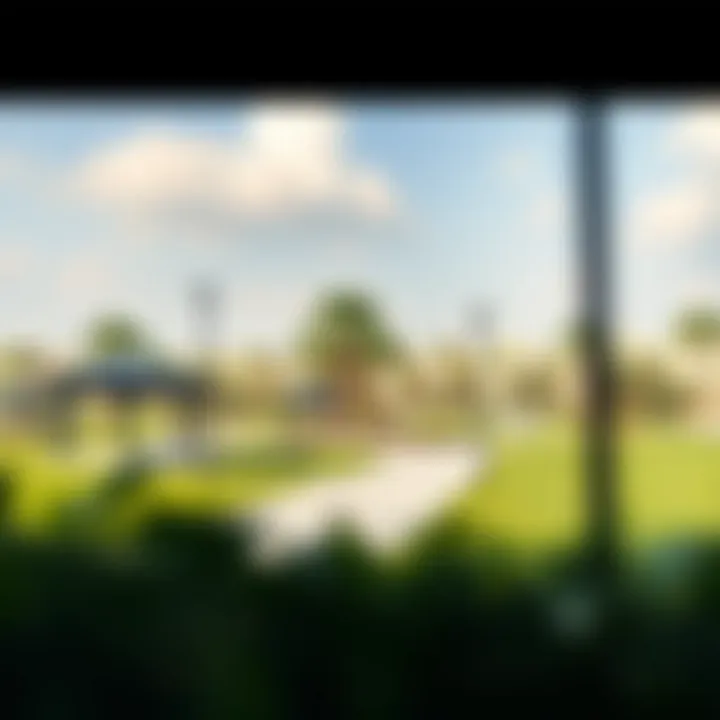 Community park within Masaar Living featuring walking trails and recreational spaces