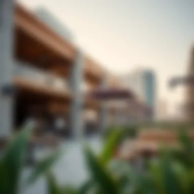 Lifestyle amenities in Masaar Living including cafes and wellness centers