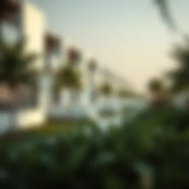 Modern residential units in Masaar Living surrounded by nature