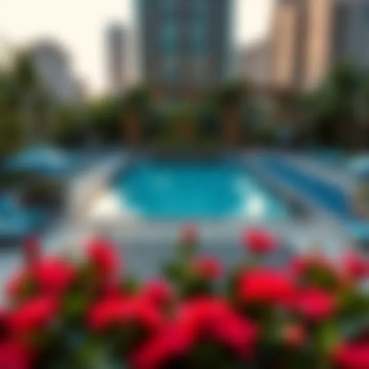 Community amenities including a pool and recreational areas at Millennium Talia