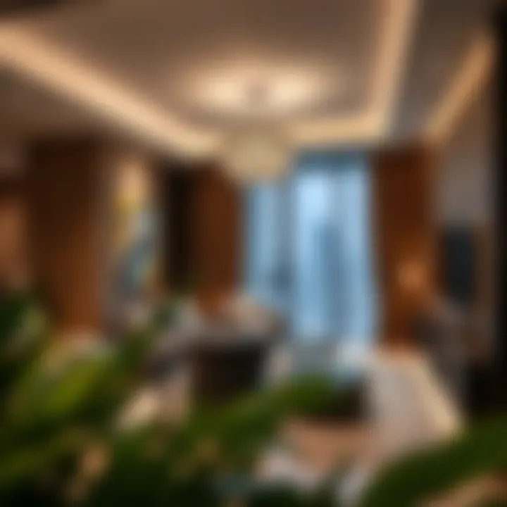 Luxurious interior space highlighting contemporary design and comfort