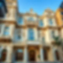 The stunning facade of Naif Palace Hotel showcasing intricate architectural details.