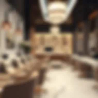 Luxurious interior of a nail salon emphasizing a serene ambiance