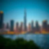 Modern Dubai skyline featuring financial institutions