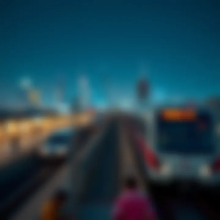 Panoramic view of a prominent station along the Red Line