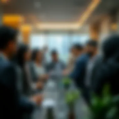 Professional Networking in the UAE Networking event with professionals exchanging ideas