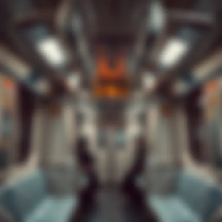 Interior view of a Dubai Metro train during peak hours