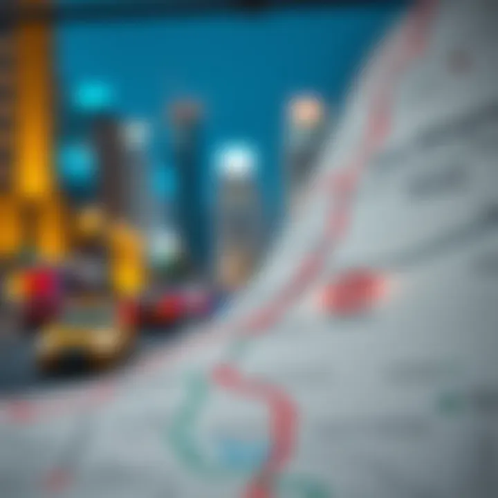 Map illustrating route from Ras Al Khaimah to Dubai