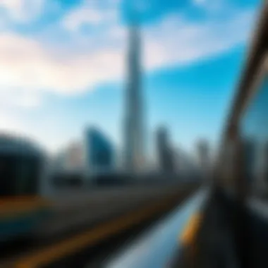 Burj Khalifa viewed from the metro station