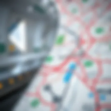 Metro map showing routes to Burj Khalifa