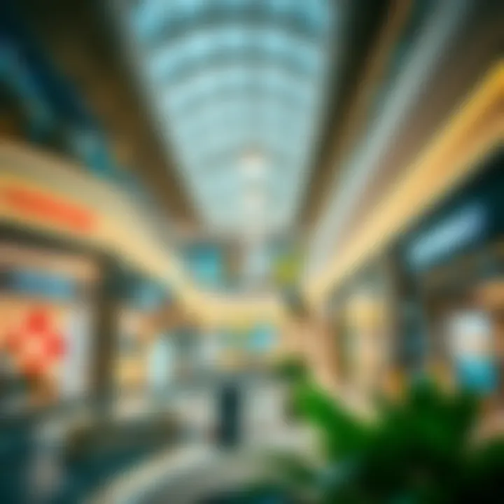 Interior view highlighting the diverse retail spaces within the mall