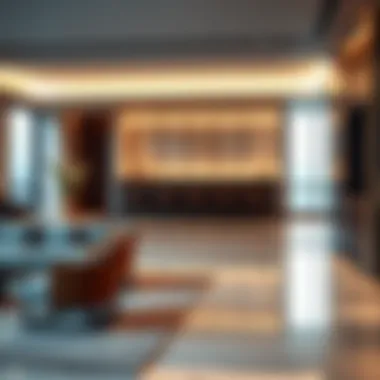 Luxurious interiors of Nobles Tower highlighting modern design elements