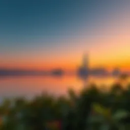 Stunning view of Nur Island's skyline