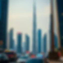 Dubai skyline showcasing financial district