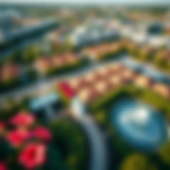 Stunning aerial view of Miracle Garden