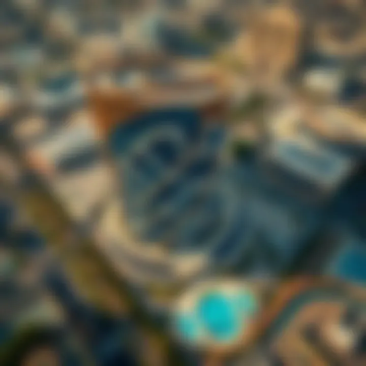 Aerial View of OSH Plaza Aerial view of OSH Plaza showcasing its unique architectural design