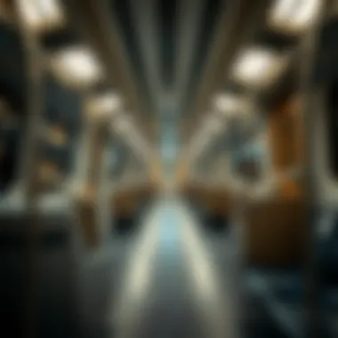 Interior view of a modern metro train