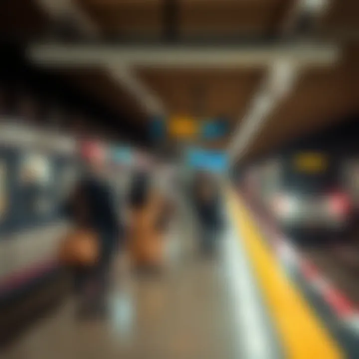 Passengers waiting at the Rashidiya Metro station platform