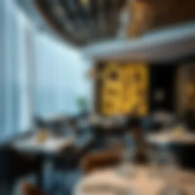 An elegant dining ambiance at a contemporary restaurant in Deira