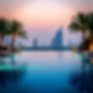 Infinity pool with stunning views at The Ritz-Carlton Dubai