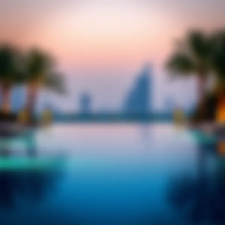 Infinity pool with stunning views at The Ritz-Carlton Dubai