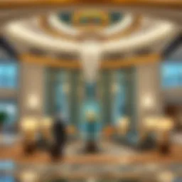 Luxurious lobby of The Ritz-Carlton Dubai showcasing opulent design