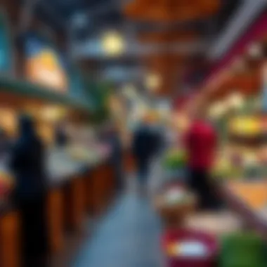 Vibrant marketplace in Riverland Dubai