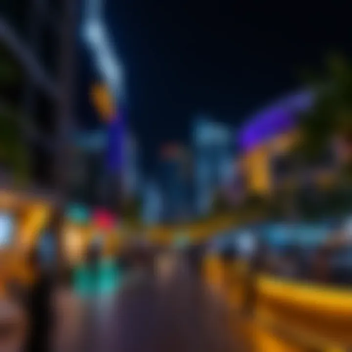 Nightlife atmosphere in Riverland Dubai