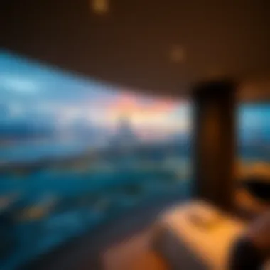 Panoramic view from a balcony at St. Regis Residences