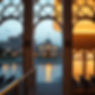 An architectural close-up of the elegant design elements of the Boardwalk