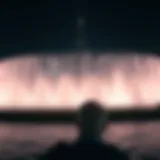 A stunning view of the Dubai Fountain performing against the backdrop of the Burj Khalifa