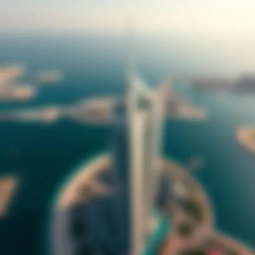 Aerial View of The Palm Tower Aerial view of The Palm Tower showcasing its unique architectural design