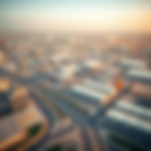 Aerial view of Al Quoz Industrial Area showcasing its layout and infrastructure